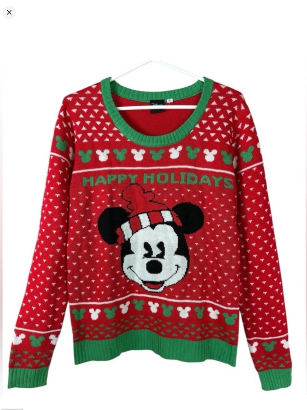 Disney Mickey Mouse Christmas Holidays Sweater Large